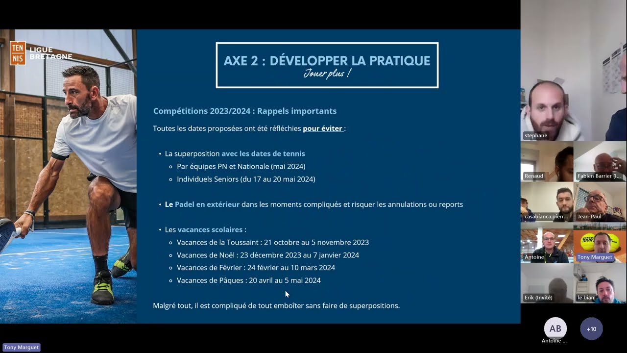 Webinaire : Présentation de la saison Padel 2023/2024
