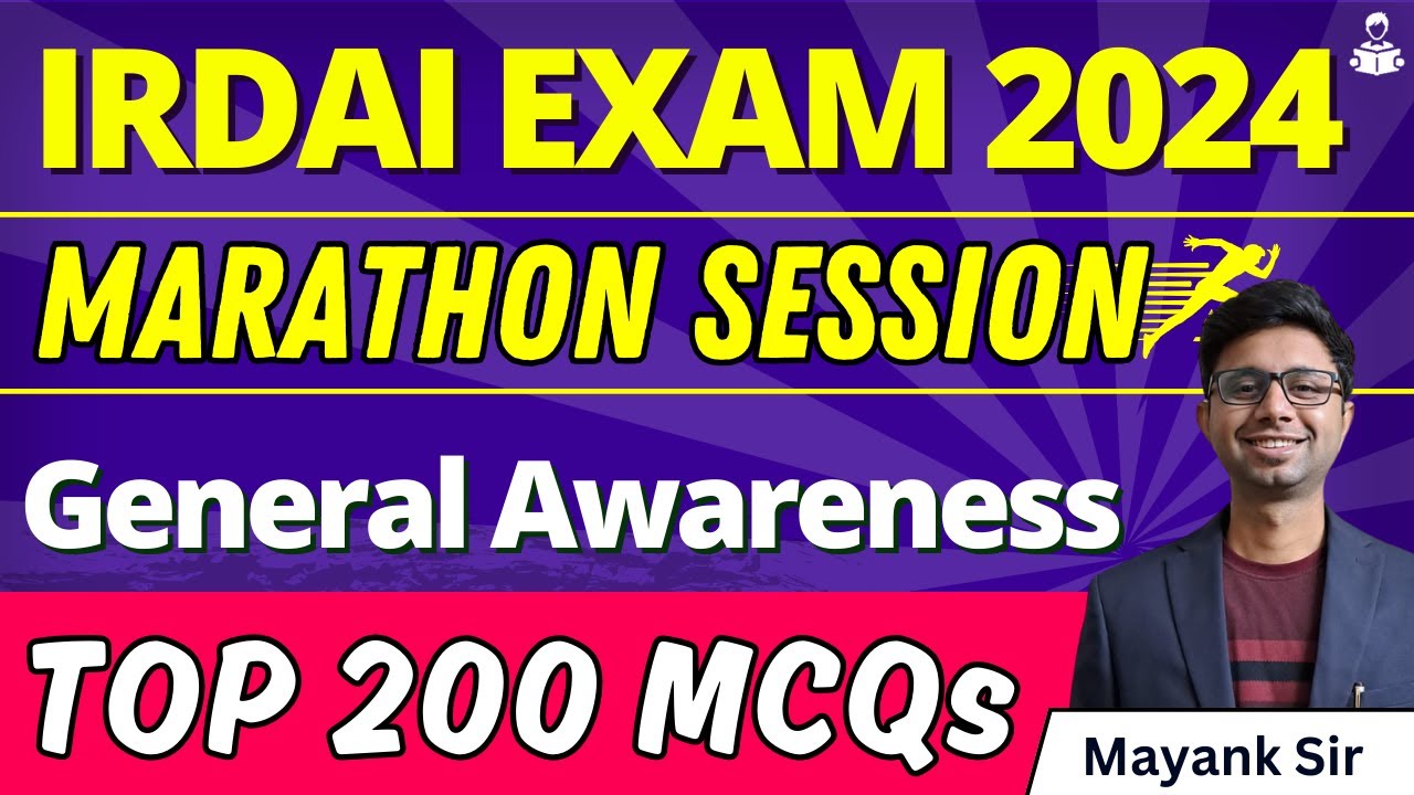 Top 200 MCQs of GA Part 2 | IRDAI AM 2024 | Do not forget to do these Questions