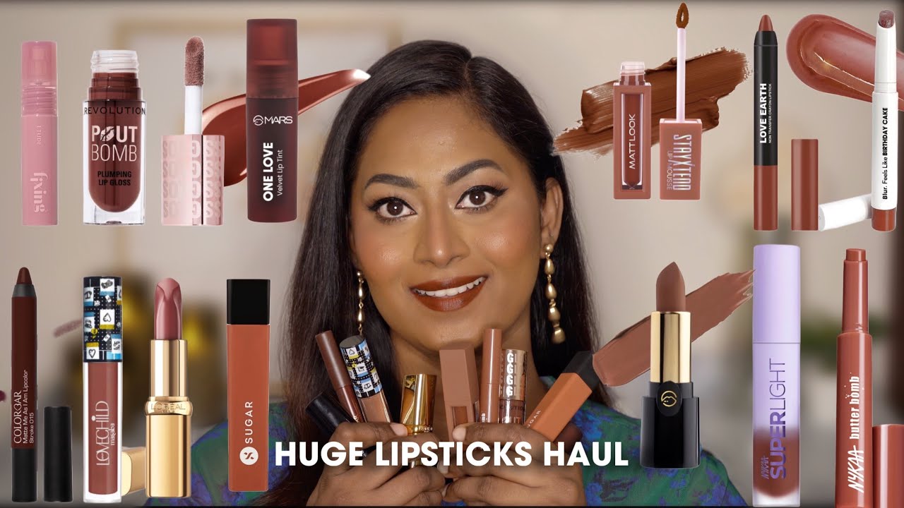 HUGE HAUL - BROWN EDITION Lipstick, Lip Gloss, Liquid Lipstick, Lip Oil, Lip Tints ✨ New Launches ✨