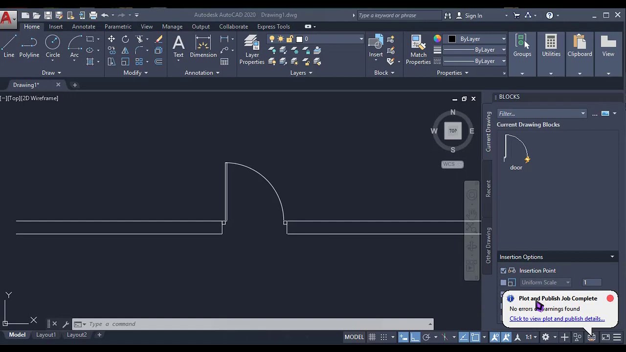 Advanced Door block creation using Autocad | Dont trim wall anymore