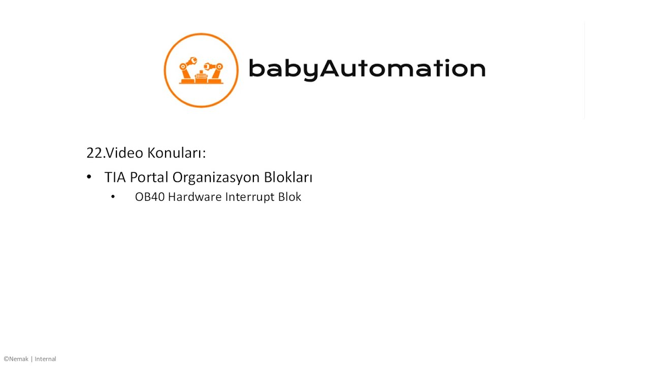 TIA Portal: OB40+ - Donanım Kesintileri (Dijital) | TIA Portal: OB40 - Hardware Interrupts (Digital)