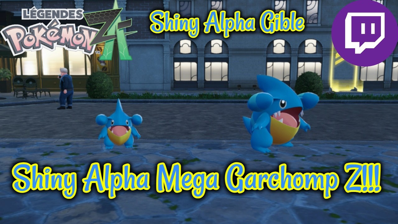Shiny Alpha Gible - Shiny Alpha Mega Garchomp Z - Pok&eacute;mon Legends ZA