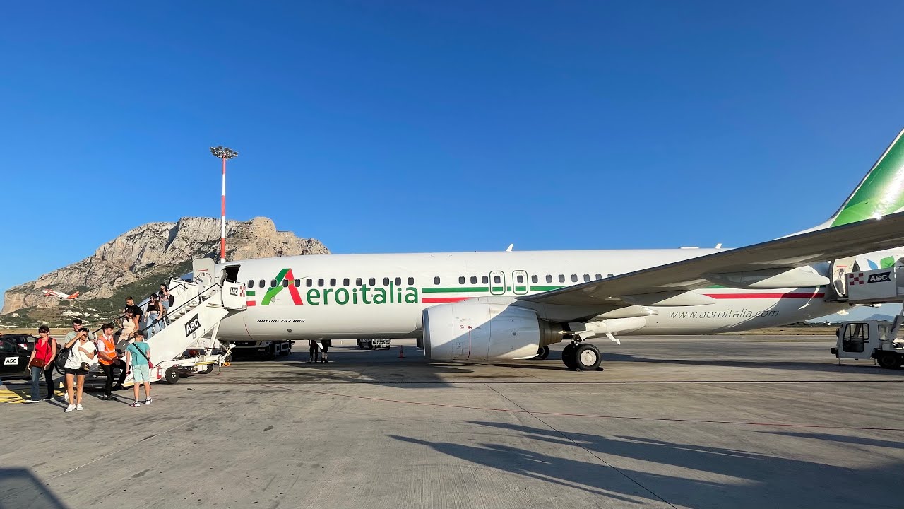 Boeing 737-800 | Aeroitalia | Рим (FCO) — Палермо (PMO) | Полный Полёт | 4К
