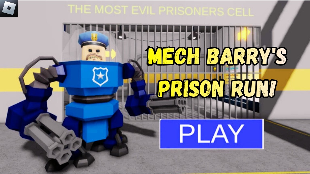 MECH BARRY'S PRISON RUN! OBBY WALKTHROUGH FULL GAME | ROBLOX
