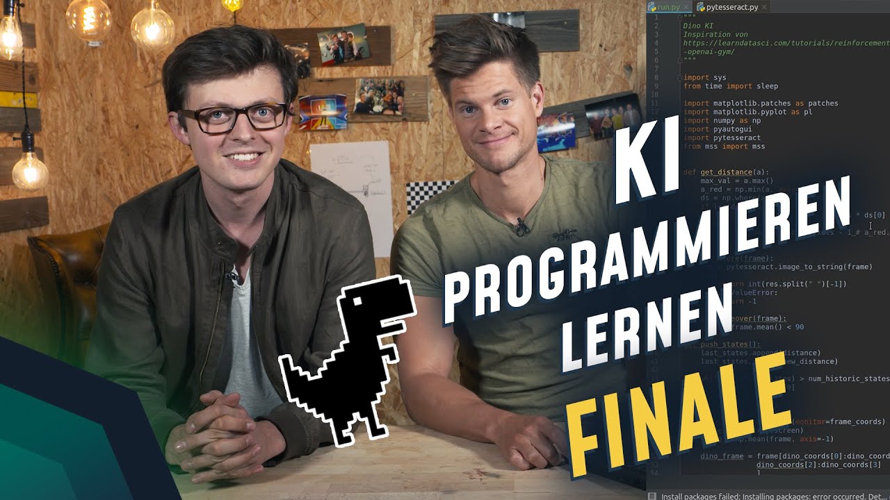 KI spielt Dino-Spiel | KI programmieren lernen - Tutorial Finale | Breaking Lab