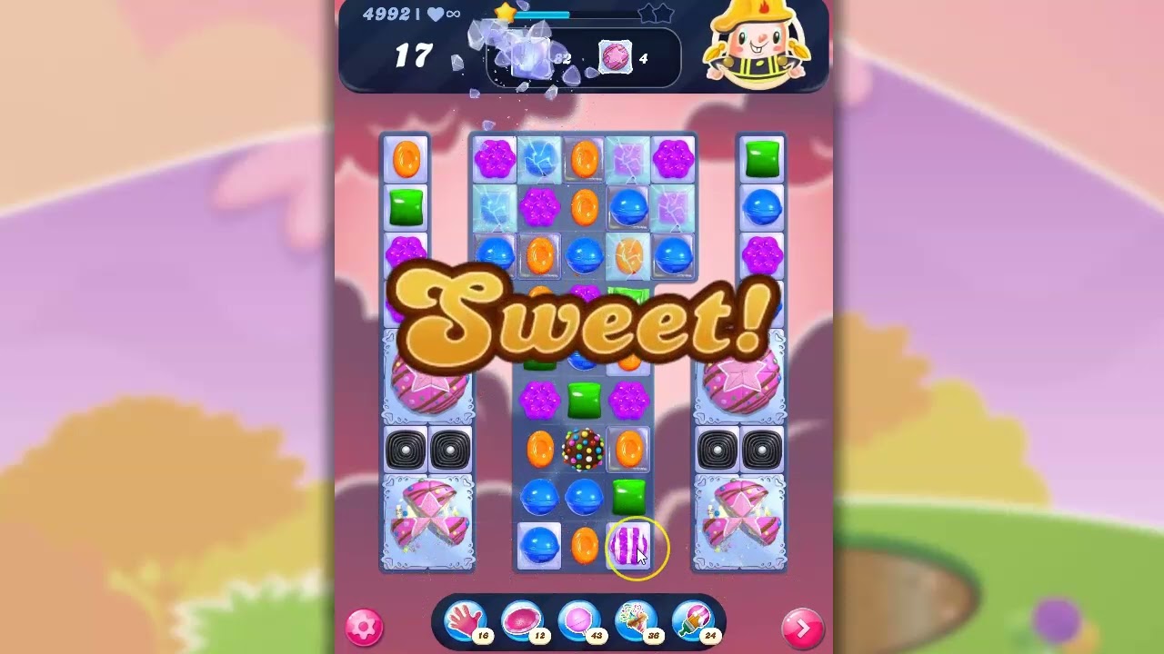 Candy Crush Level 4992 Talkthrough, 25 Moves 0 Boosters