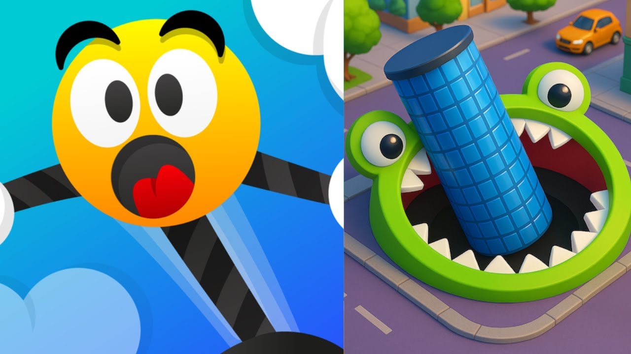 Hole.io VS Stretch Guy -  MAX LEVEL Gameplay Walkthrough  Android NEW UPDATE Ep 1