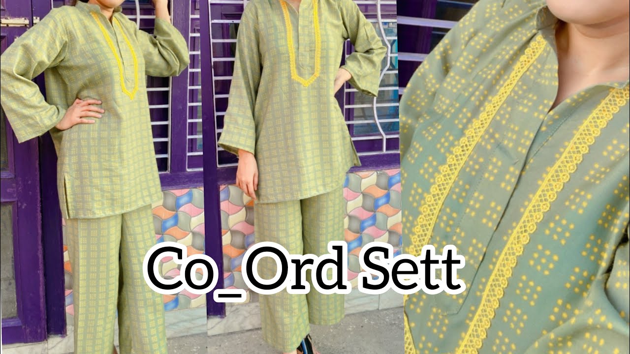 Cord Set Cutting And Stitching Full Tutorial | New Cord Set Design | Designer Cord Set For Girls