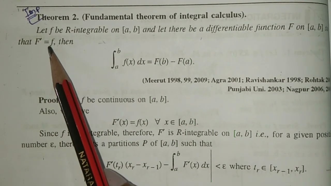 Fundamental Theorem Of Integral Calculus|| Riemann stieltjes integration||