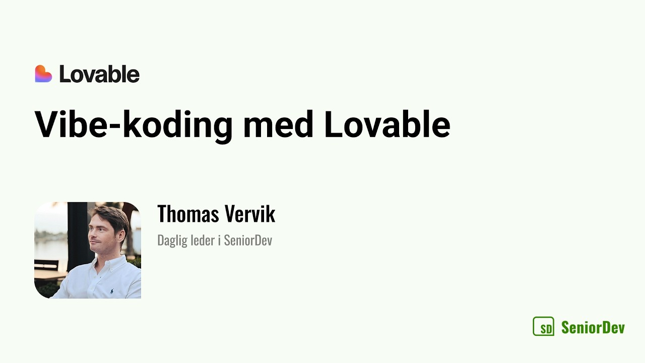 SeniorDev - Vibe coding with Lovable