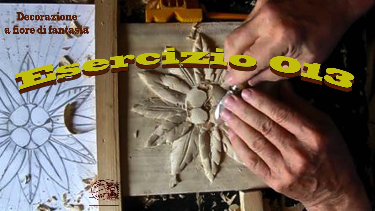 Esercizio di intaglio e scultura 013   Fiore decorativo
