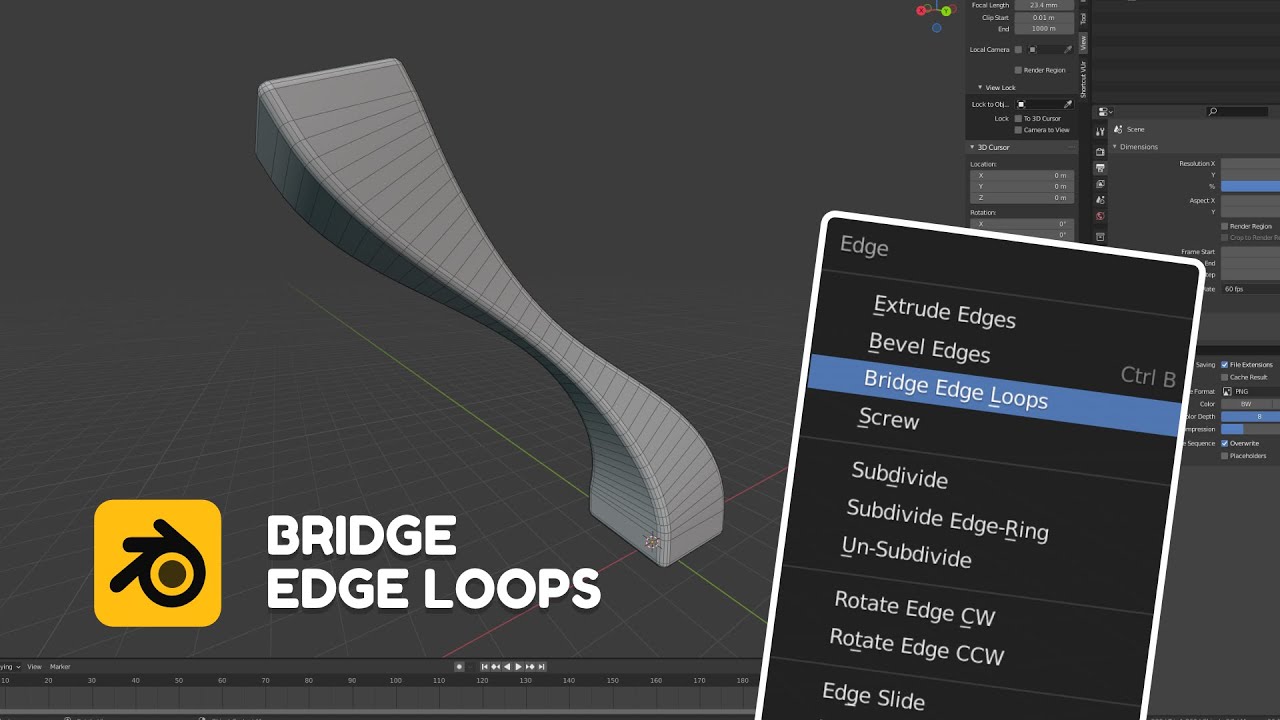 The Most Powerful Tool in Blender - Bridge Edge Loops - Quick Tip