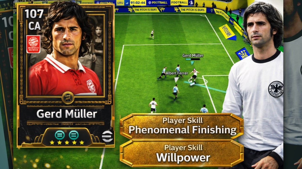 🔥GERD MULLER 107 ABSURDO NA FINALIZAÇÃO no EFOOTBALL 2026 MOBILE