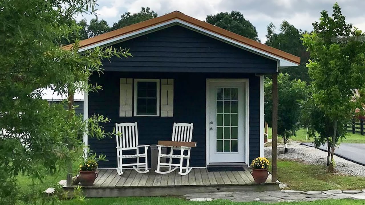 Amazing Rustic Tiny Home with Little Porch in Farm Setting