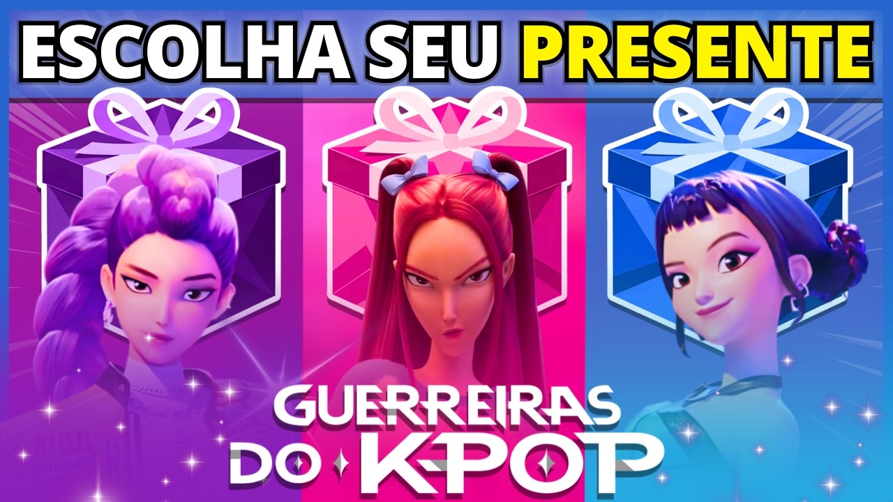 💿🎵 ESCOLHA SEU PRESENTE 🎁| Especial GUERREIRAS DO K-POP | Rumi, Mira, Zoey | #buuquiz #quiz