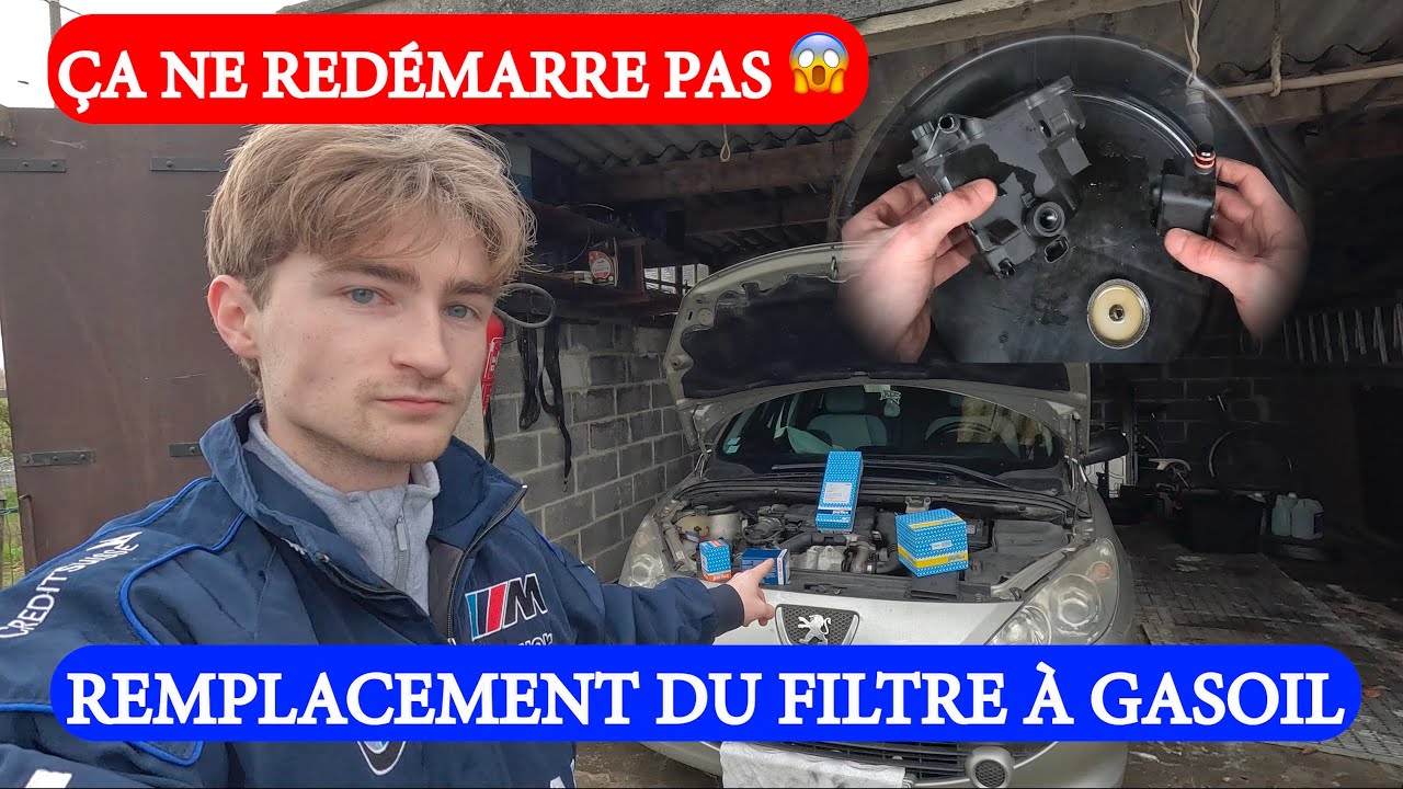 Je remplace le filtre à gasoil sur un 1.6L HDI