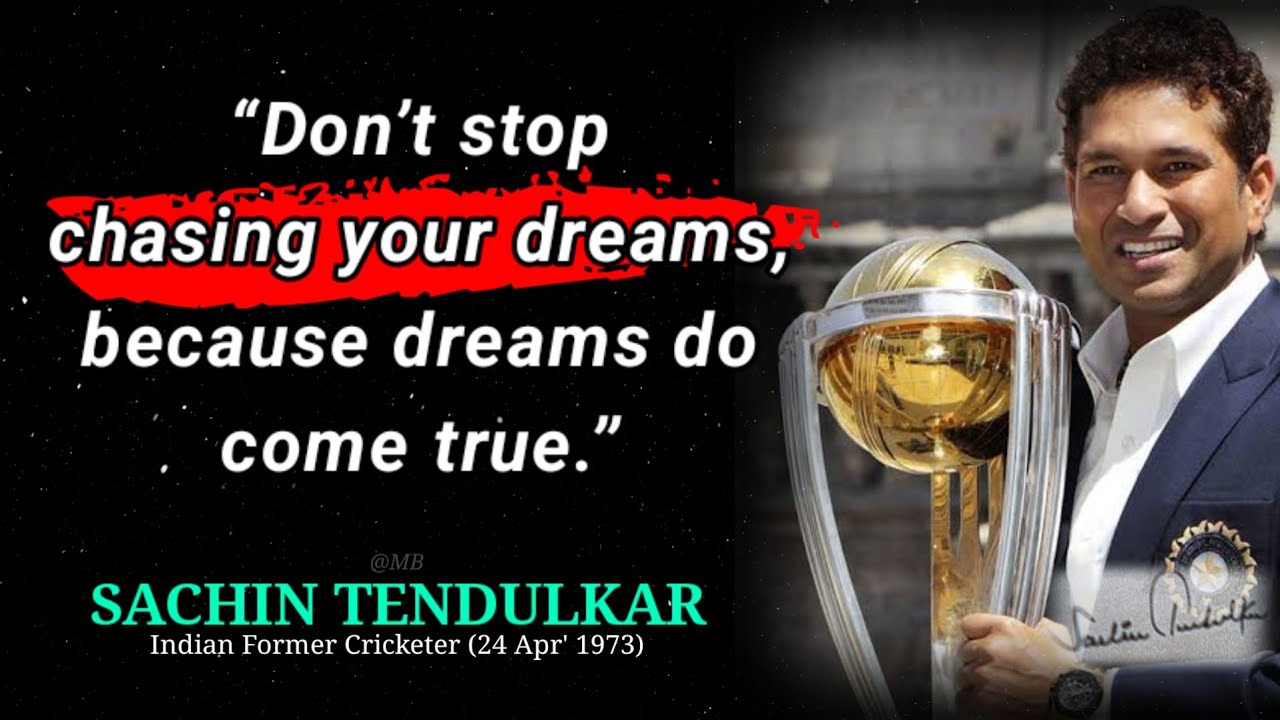Sachin Tendulkar's Motivational Quotes about Life | Inspirational Quotes by Sachin Tendulkar
