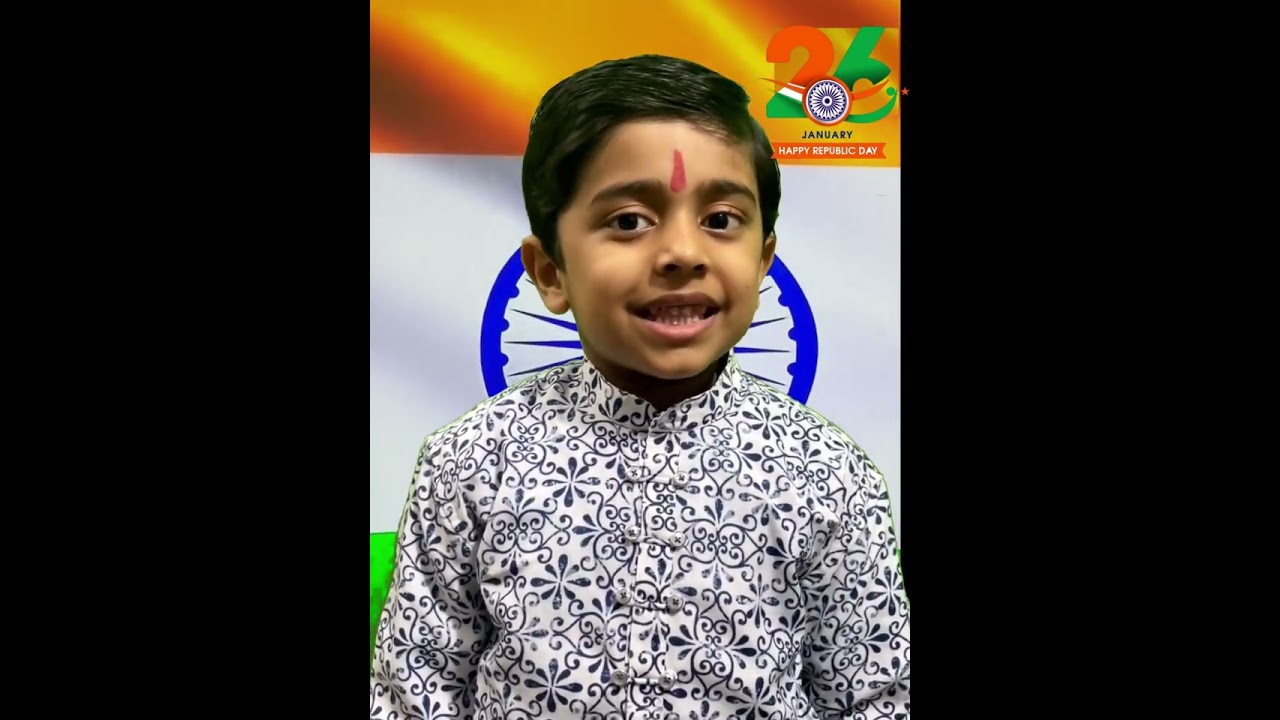 Vande mataram by my 5 year old grandson. #hemakelokgeet  #republicdayindia #vandemataram