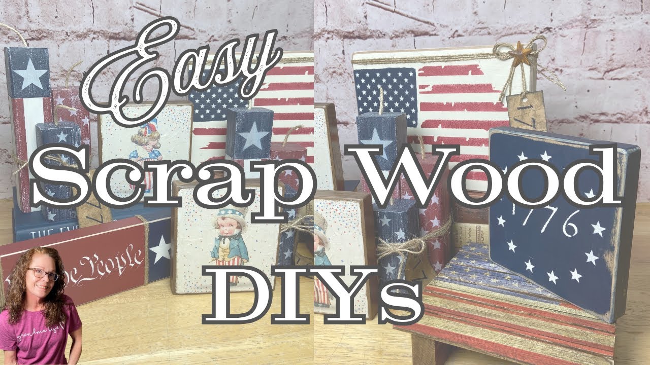 Budget Friendly Scrap Wood Projects That You Can Make!  DIY Patriotic  Americana Home Decor