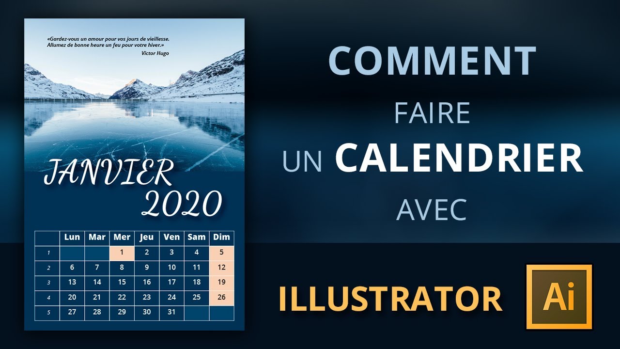 Comment faire un calendrier avec Illustrator