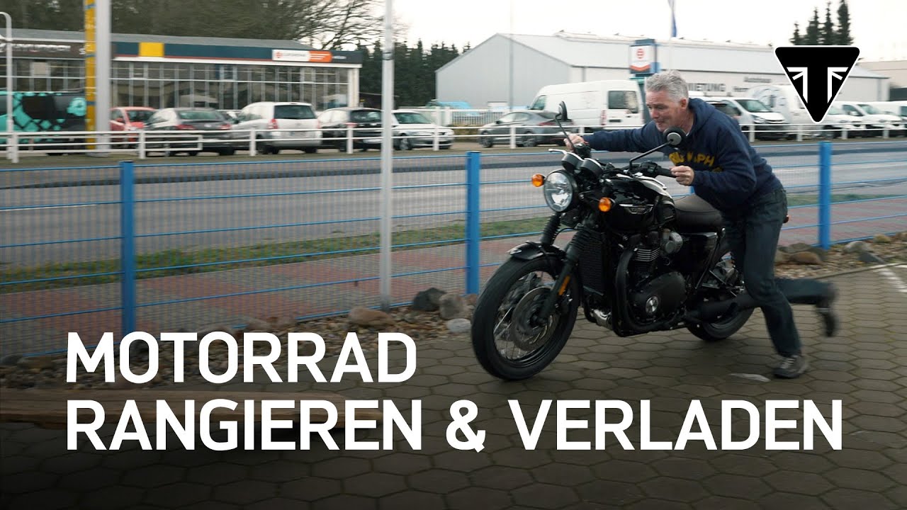 Motorrad rangieren und verladen - Triumph Hamburg