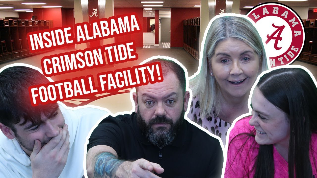 BRITISH FAMILY REACT TO INSIDE ALABAMA CRIMSON TIDE'S 37,000 Sq-ft FOOTBALL FACILITY!