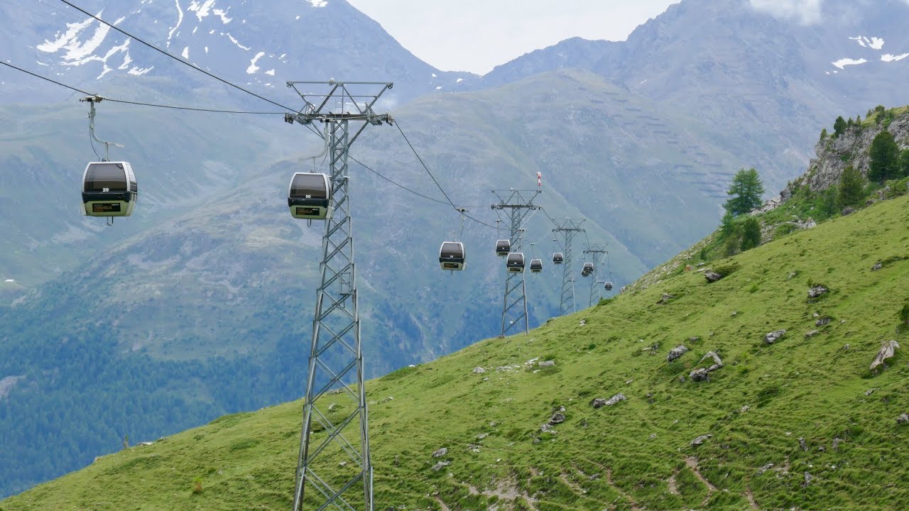 Celerina Marguns - Eine der letzten VonRoll Gondelbahn.