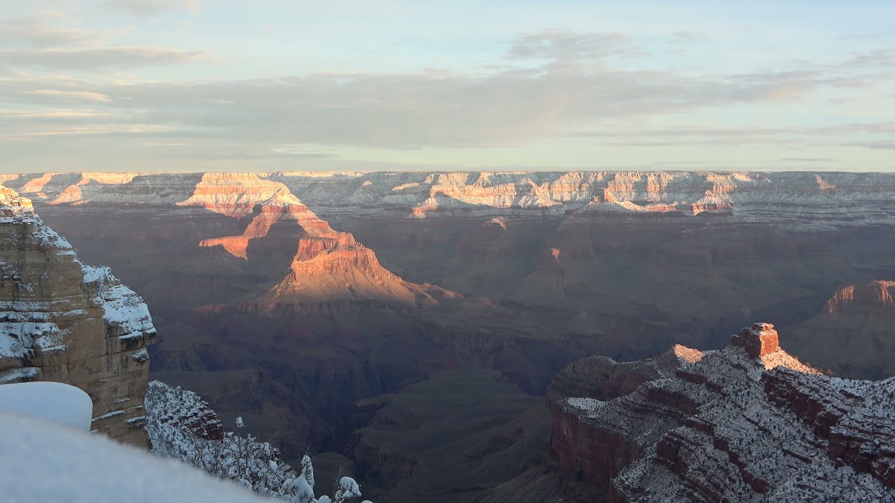 Grand Canyon Winter Sunrise Dr. Elliot McGucken 4K Fine Art Films South Rim GCNP Arizona Snow