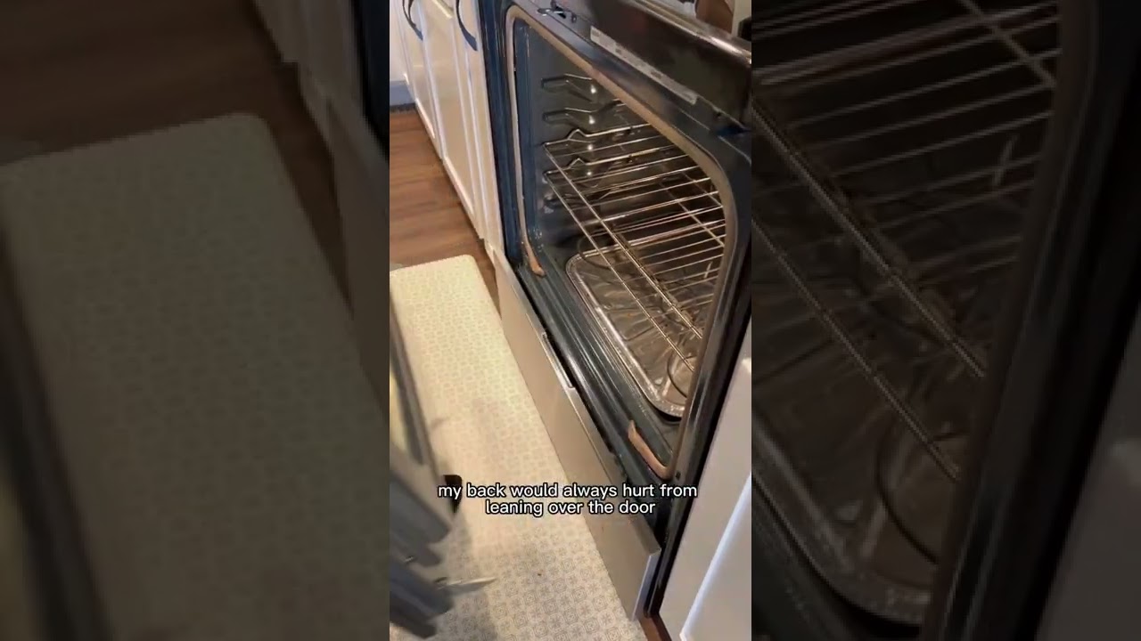 Remove the door when cleaning inside your oven