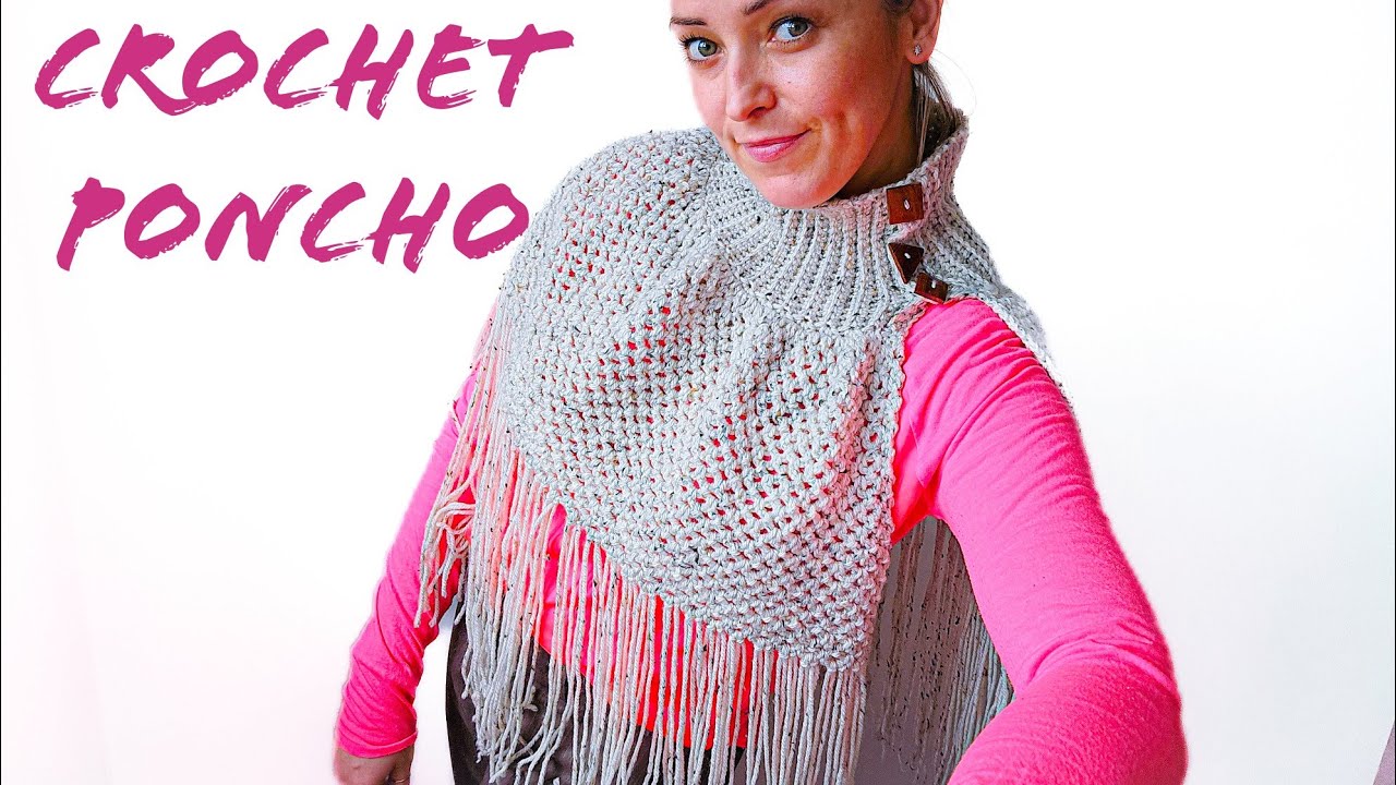How to Crochet Shawl / Neck warmer / poncho  for Beginners FAST AND EASY
