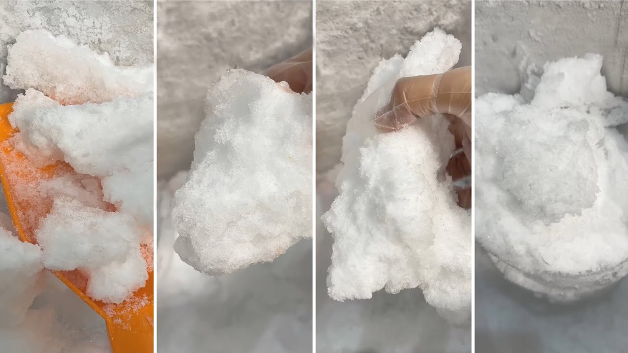 FREEZER FROST EATING / WHITE ICE EATING / ASMR / COMPILATION 