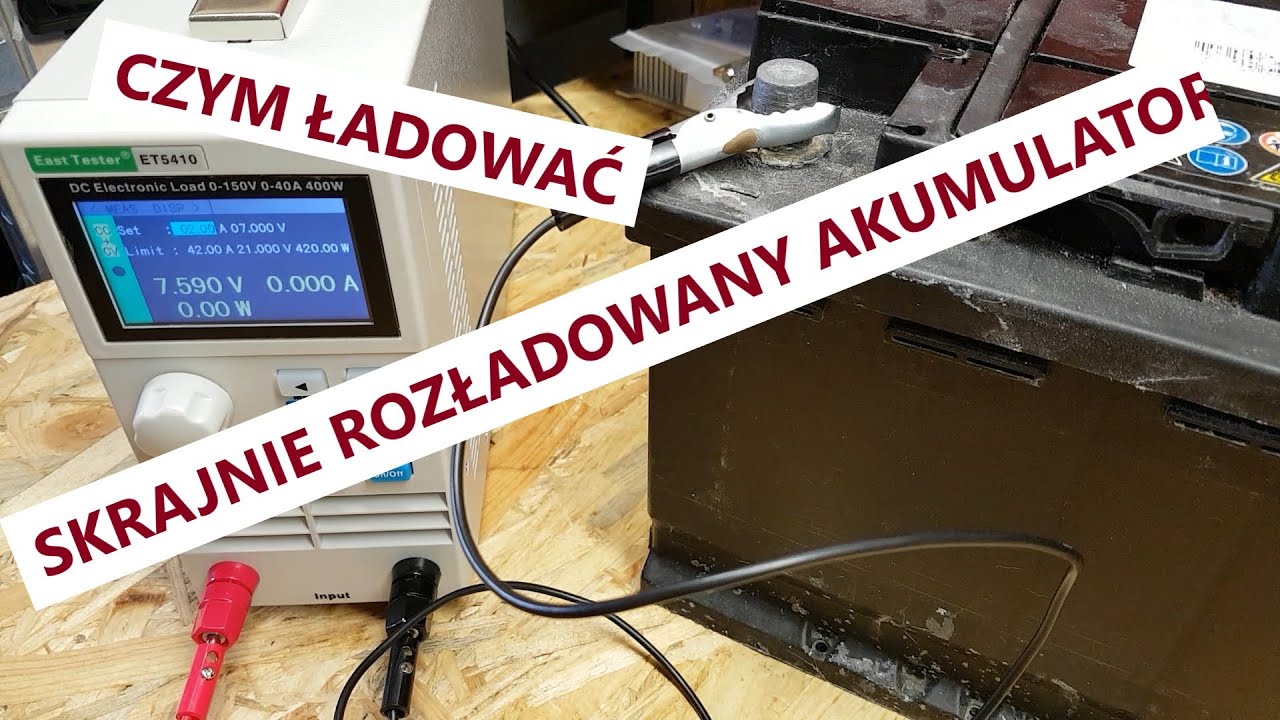Ładowanie skrajnie rozładowanego akumulatora - prostownikiem