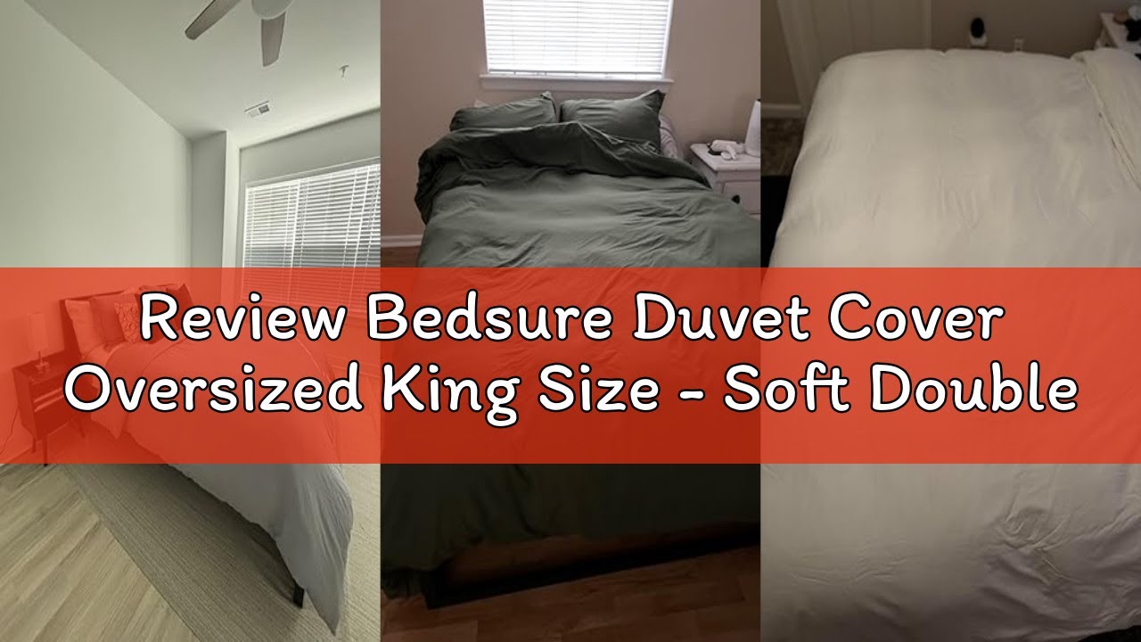 Review Bedsure Duvet Cover Oversized King Size - Soft Double Brushed Bedding Set for Kids & Adults,