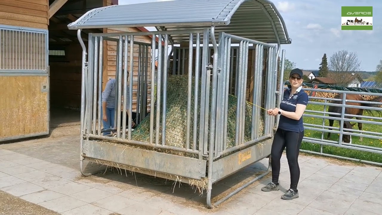 AVERDE Heunetzgröße für Heuraufen messen, Futtersparnetz, Heunetz
