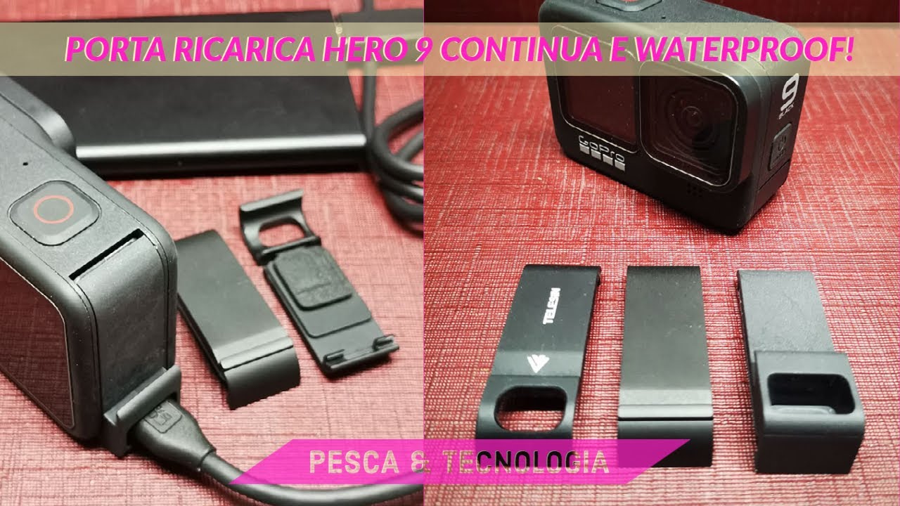 GOPRO HERO 9 BATTERIA (quasi) INFINITA! Porta usb passacavo batteria waterproof ORIGINALE