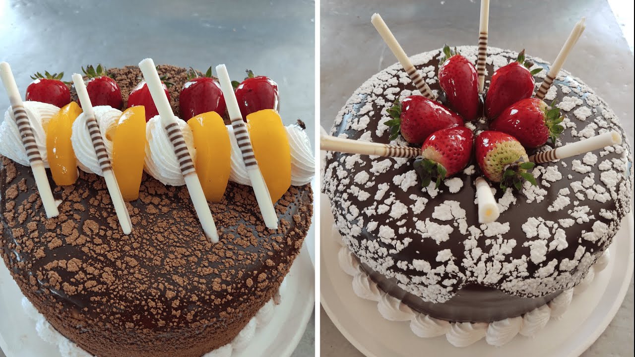 Decoración de pasteles de chocolate con ganache | técnicas en decoraciones de tortas con ganache