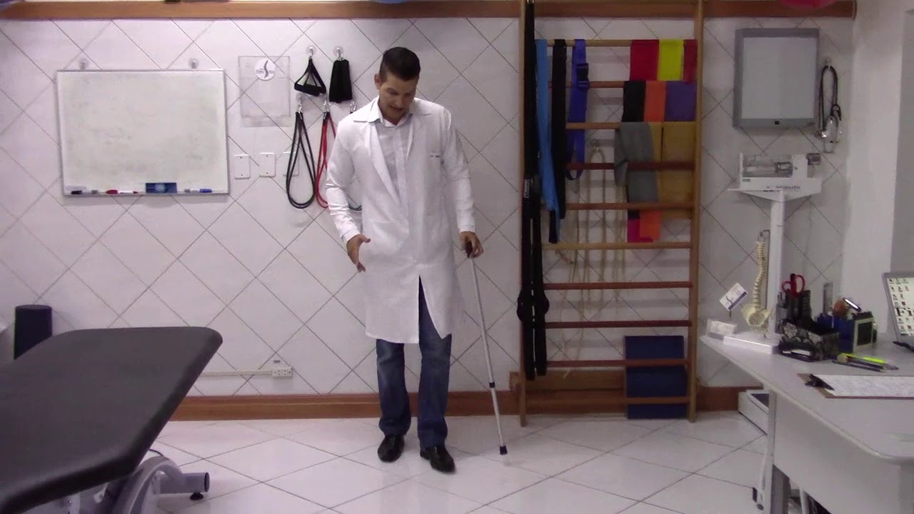 Treino de Marcha com Bengala (PASSO a PASSO) Clínica de Fisioterapia Dr. Robson Sitta