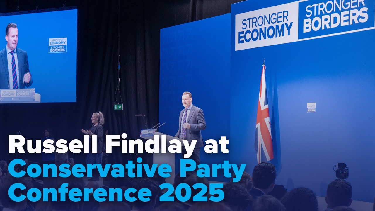 Russell Findlay on the Main Stage at Conservative Party Conference 2025
