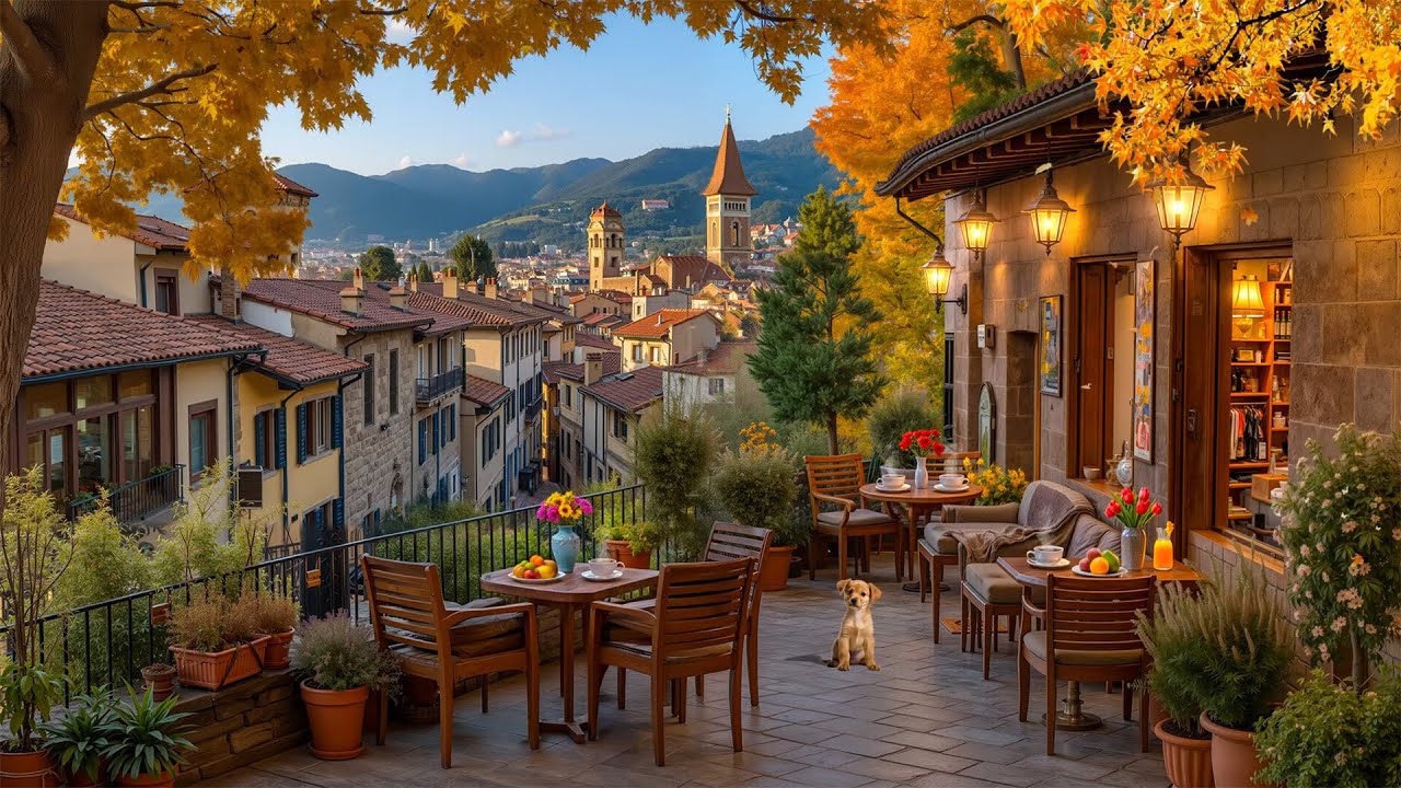 🎵 Romantic Autumn Morning Jazz in Florence  | Smooth & Relaxing Jazz Music for Study, Work & Calm