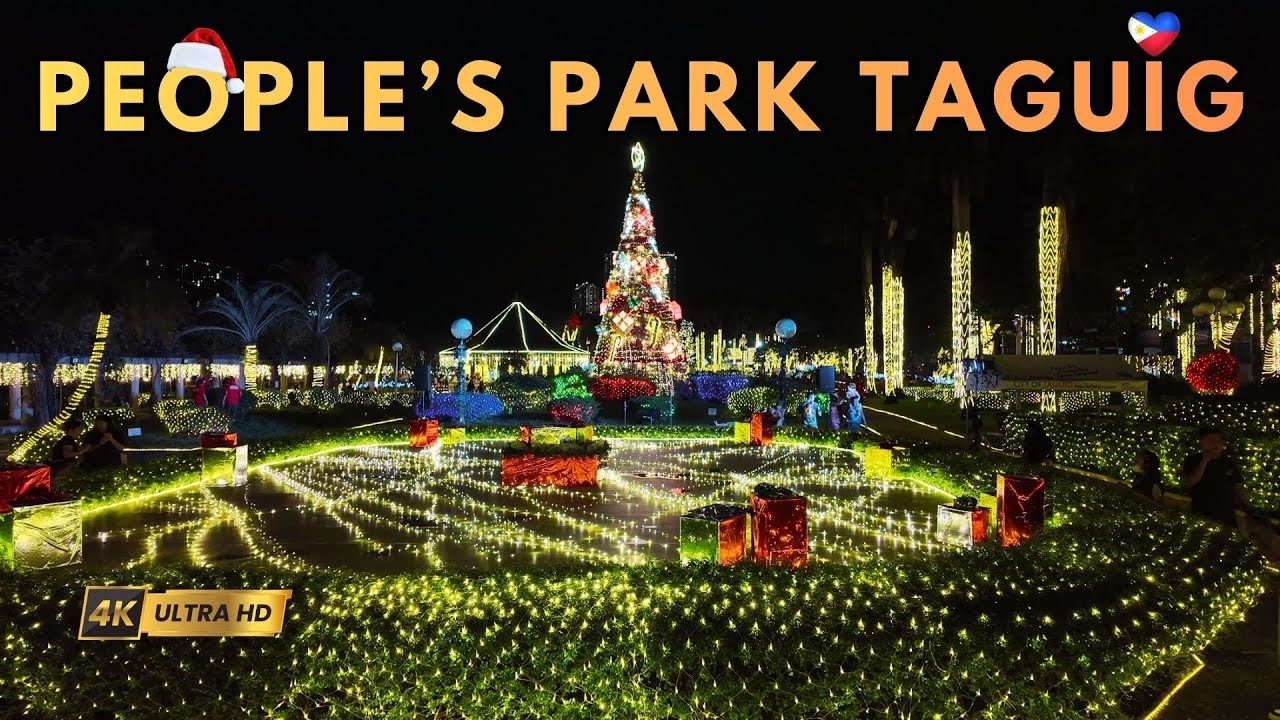 🎄🎅Народный парк Тагиг 🇵🇭 Рождественская страна чудес 2025🎄✨Волшебные огни, ёлки ​​и праздничные а...