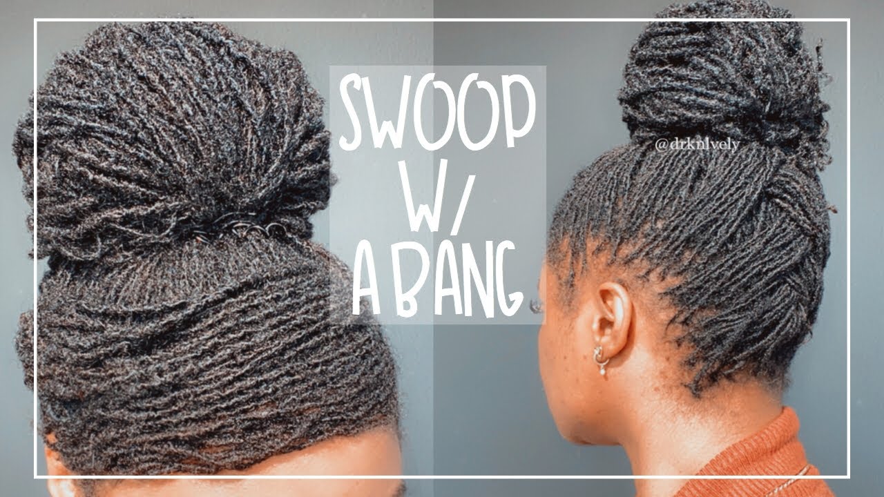 Sisterlocks - EASY Updo Style w/ bun and swoop | Drknlvely