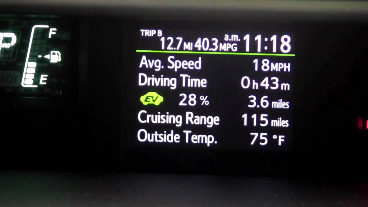 2012 | Toyota | Prius C | Одометр | Руководство по эксплуатации Toyota City Minneapolis