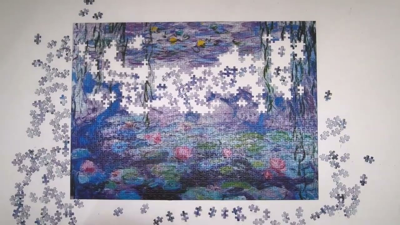 Water Lillies  - Jigsaw Puzzle Timelapse - 1,000 Pieces