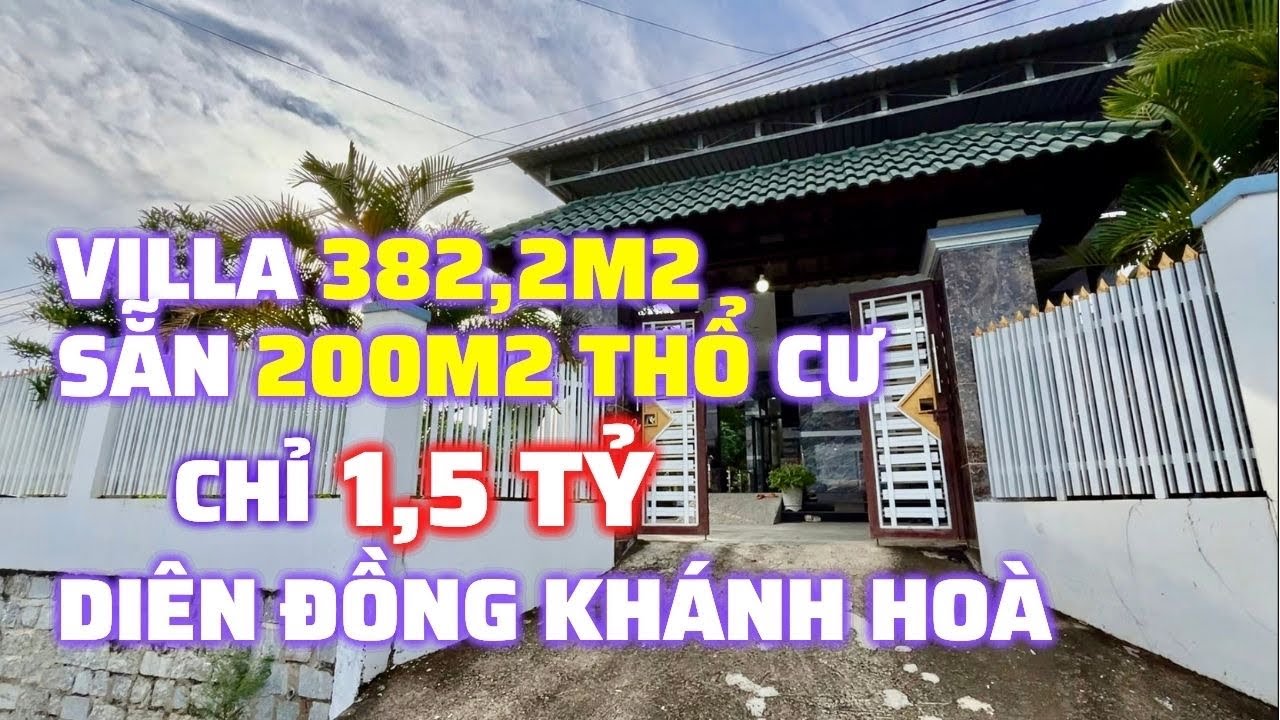 [ĐÃ BÁN] Mới XÂY 2 NĂM kẹt Nợ bán LỖ chỉ 1,5 TỶ VILLA Sân Vườn 382m2 sẵn 200m2 THỔ Ven NHA TRANG