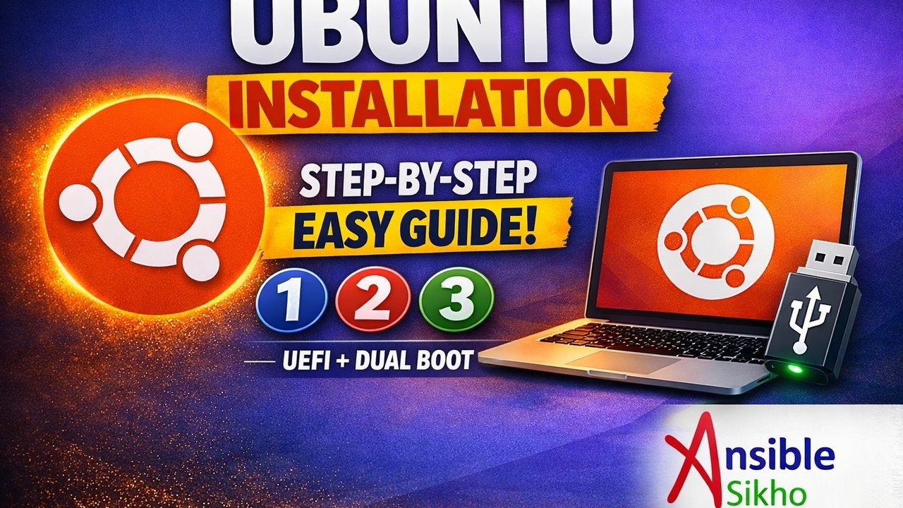 How to Install Ubuntu Linux Step by Step By AnsibleSikho