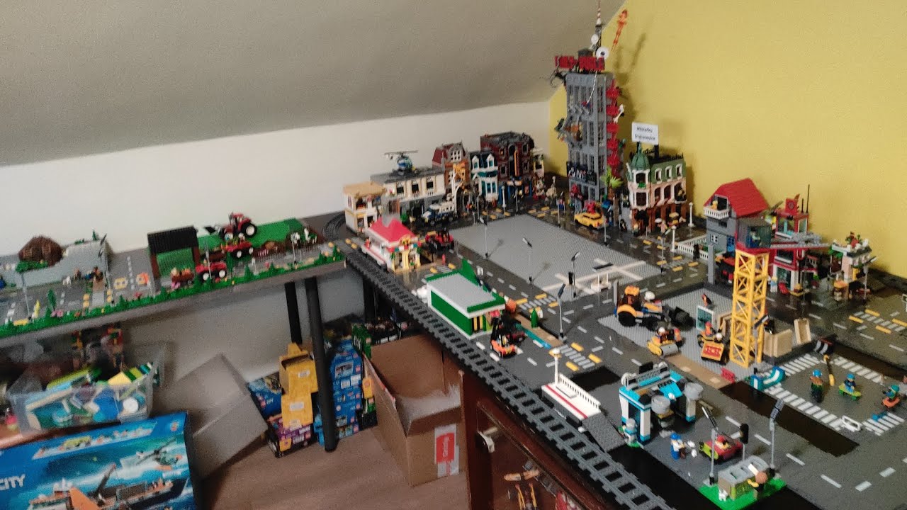 (Lego město 28#)Lego staveniště , Farma a spousta stavení
