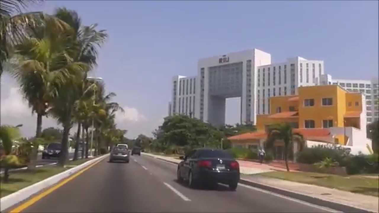 Zona Hotelera de Cancun, Recorrido en Auto, Blvd Kukulcan