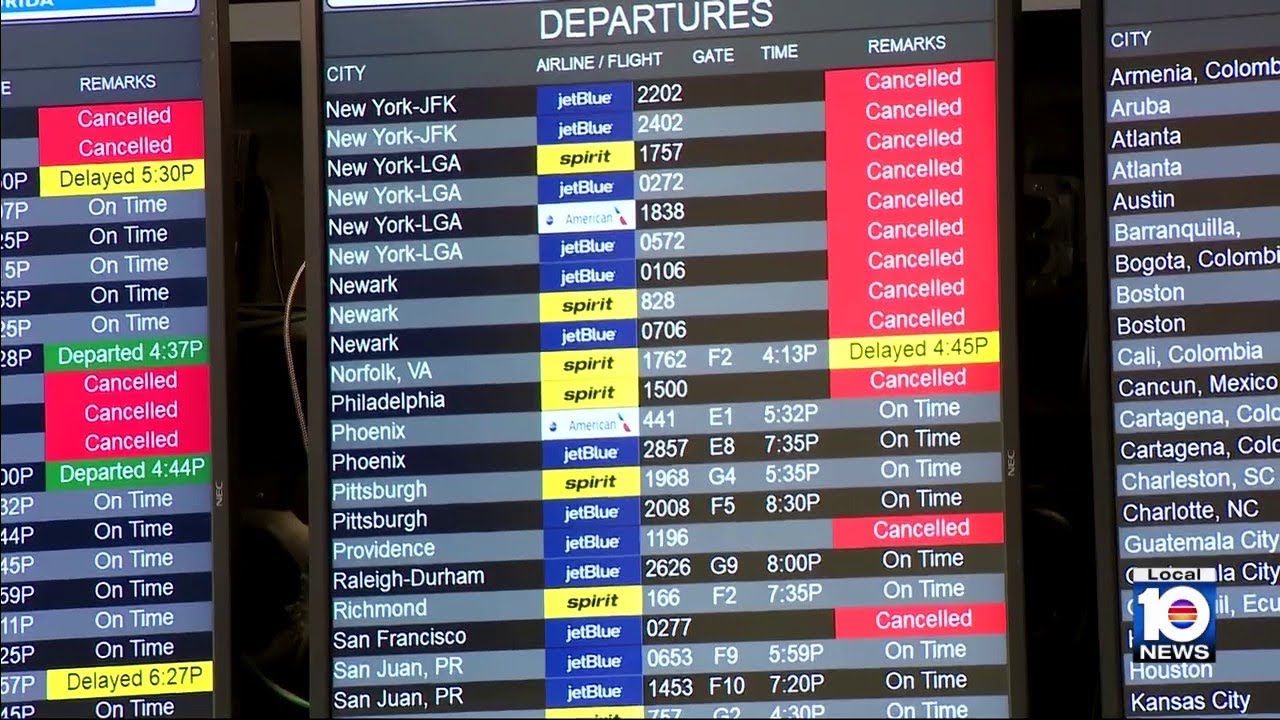 Winter storm freezing flights across US, including in South Florida