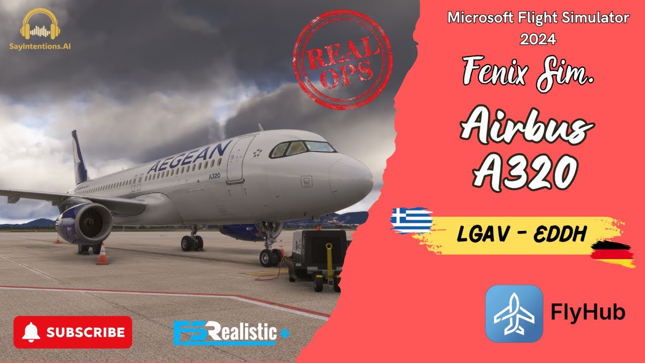 MSFS 2024 & SayIntentions.AI - Airbus A320 od Fenixa | Ateny - Hamburg | FlyHub