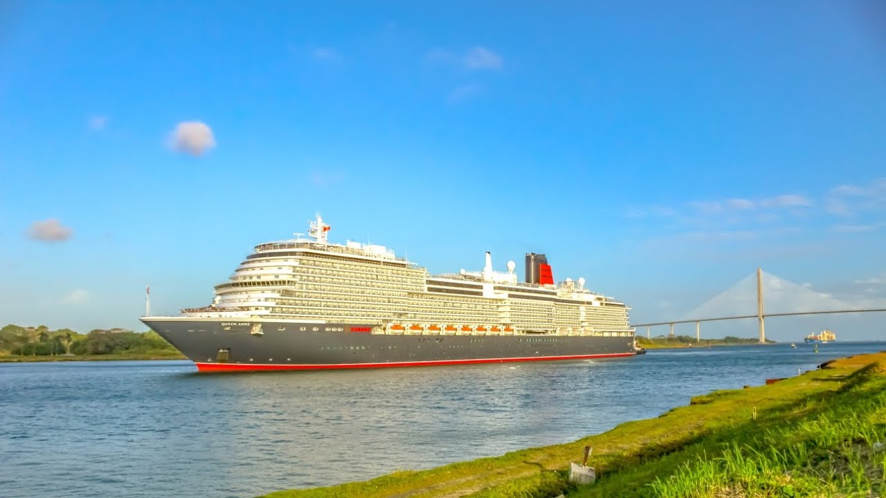 CUNARD QUEEN ANNE IN PANAMA 2025 ( Cruise ship) Canal transit